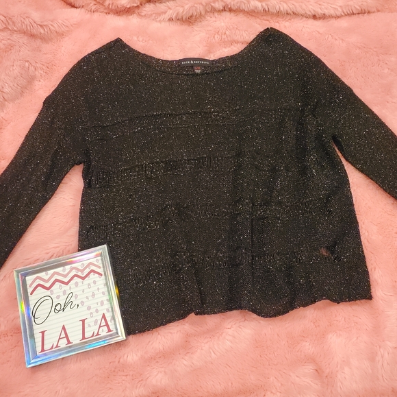 Rock & Republic metallic knit top - Picture 2 of 15